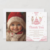 Das Nutcracker Winter Foto Danke Karte (Vorderseite)