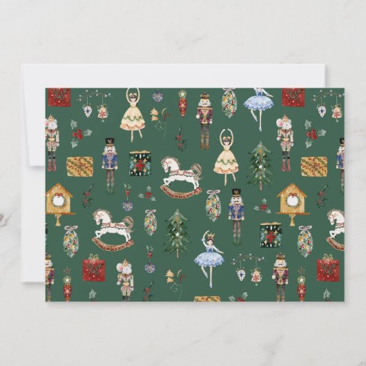 Das Nutcracker Winter Onederland Foto Vielen Dank Einladung (Rückseite)