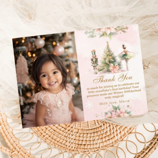 Das Nutcracker Winter Onederland Foto Vielen Dank Einladung