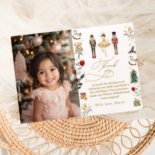 Das Nutcracker Winter Onederland Foto Vielen Dank Einladung