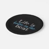 DAS NÜTZLICHE LEBEN IST BESSER AUF DEM SCHIFF PAPPTELLER (Schrägansicht)