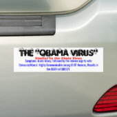 Das "OBAMA-VIRUS", ähnlich dem Ebola Virus,… Autoaufkleber (Auf Auto)