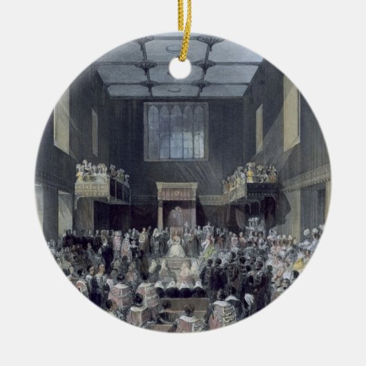 Das Oberhaus, Ihre Majestät, die das Sessio öffnet Keramik Ornament (Vorne)