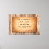 Das Objekt des Krieges Zitat von General George Pa Leinwanddruck (Vorderseite)