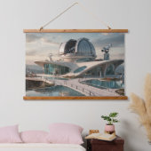 Das Observatorium Wandteppich Mit Holzrahmen (Schlafzimmer)