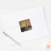 Das Odeon Theater, Paris, 1869 (Öl auf Leinwand) Quadratischer Aufkleber (Umschlag)