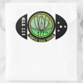 Das OFFIZIELLE Abziehbild der 177. Ovaler Aufkleber (Tasche)