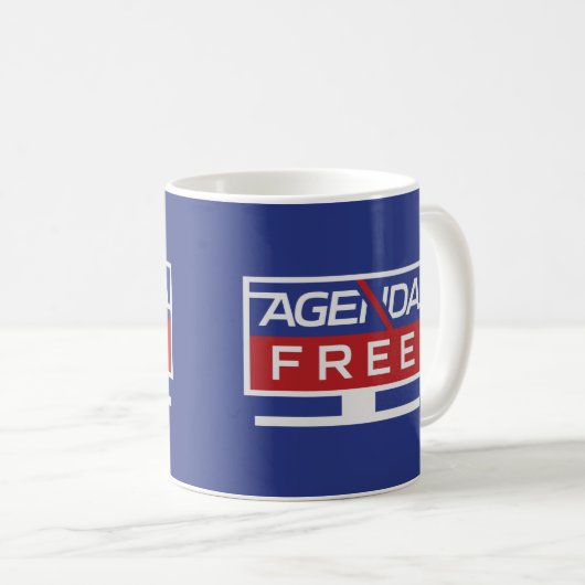 Das OFFIZIELLE Agenda-Free-Fernsehen Kaffeetasse (VorderseiteRechts)