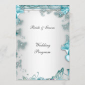 Das offizielle Hochzeitsprogramm Blau Programm (Rückseite)