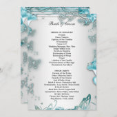 Das offizielle Hochzeitsprogramm Blau Programm (Vorne/Hinten)