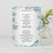 Das offizielle Hochzeitsprogramm Blau Programm (Stehend Vorderseite)