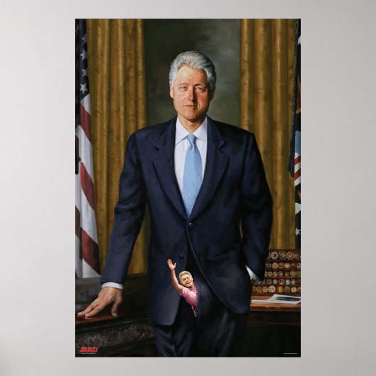 Das Offizielle Portrait von Bill Clinton im MAD Ma Poster (Vorne)