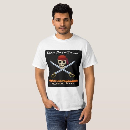 Das offizielle Shirt des Texas-Piraten-Festivals (Vorne ganz)