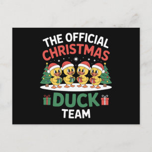 Das Offizielle Weihnachtsenten-Team Weihnachtsmann Feiertagspostkarte