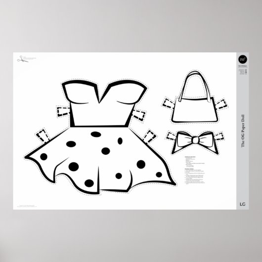 Das OG Paper Doll Kostüm: groß Poster (Vorne)