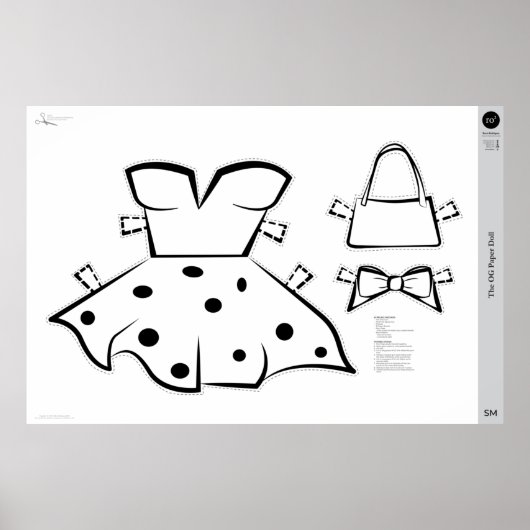 Das OG Paper Doll Kostüm: KLEIN Poster (Vorne)