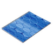 Das Ogee Design ist hell und dunkelblau gestrichen Notizblock (Linke Seite)