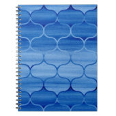 Das Ogee Design ist hell und dunkelblau gestrichen Notizblock (Vorderseite)