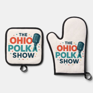 Das OHIO Polka Show Ofenhandschuh- und Topflappen- Ofenhandschuh & Topflappen-Set