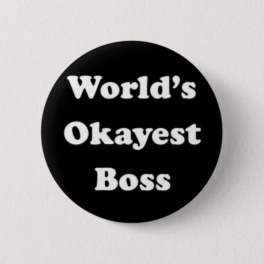 Das Okayest der Welt Chef-humorvolles Button (Vorderseite)
