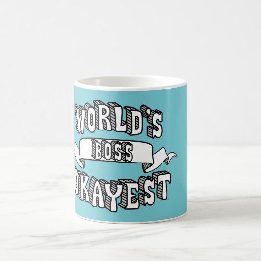 Das Okayest der Welt Chef-lustige Text-Tasse Kaffeetasse (Mittel)