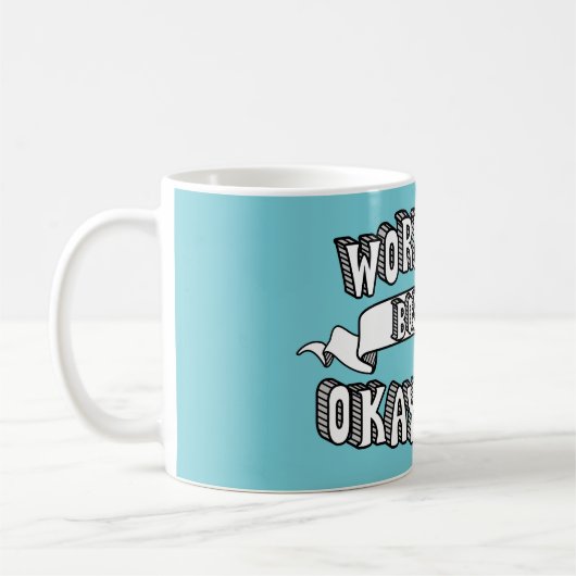 Das Okayest der Welt Chef-lustige Text-Tasse Kaffeetasse (Links)