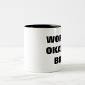 Das Okayest der Welt Chef Zweifarbige Tasse (Mittel)