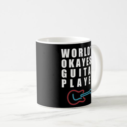 Das Okayest der Welt Gitarrist, lustig Kaffeetasse (VorderseiteRechts)