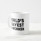 Das Okayest der Welt Mitarbeiter Kaffeetasse (Vorderseite Links)