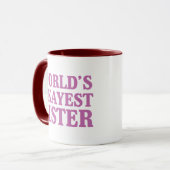 Das Okayest der Welt Schwester Tasse (Vorderseite Links)