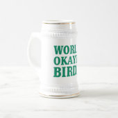 Das Okayest der Welt Vogelbeobachter Bierglas (Vorderseite Links)