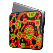 Das Ökosystem III rot und grün schwarz Laptopschutzhülle (Vorderseite Links)