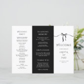 Das Old Money Luxury Dreifach-Hochzeitsprogramm (Stehend Vorderseite)