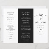 Das Old Money Luxury Dreifach-Hochzeitsprogramm (Vorderseite)