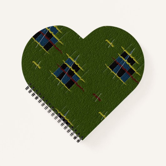 Das Olive Branch Heart Shaped Spiral Notebook Notizblock (Vorderseite)
