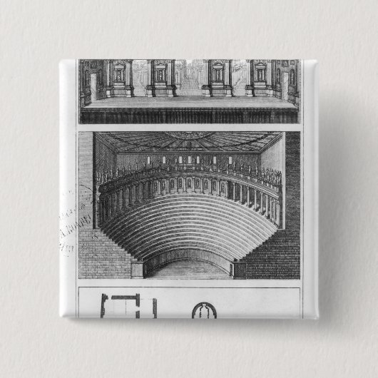 Das olympische Theater in Vicenza Button (Vorderseite)