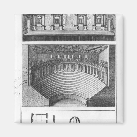 Das olympische Theater in Vicenza Magnet (Vorne)