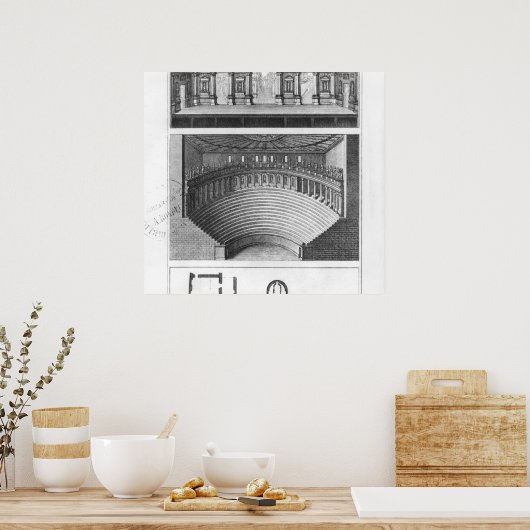 Das olympische Theater in Vicenza Poster (Küche)