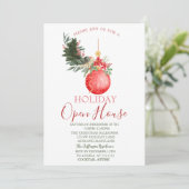 Das Open House der Filiale für den Weihnachtsball Einladung (Stehend Vorderseite)