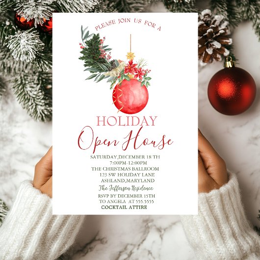 Das Open House der Filiale für den Weihnachtsball Einladung