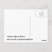Das Opernhaus von Sydney Postkarte (Rückseite)