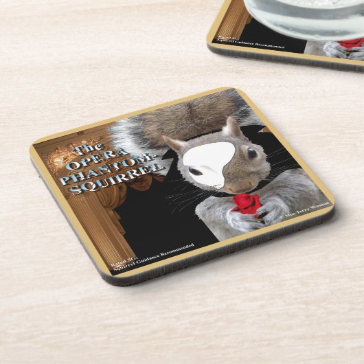 Das Opernkopfhörnchen Getränkeuntersetzer (Linke Seite)