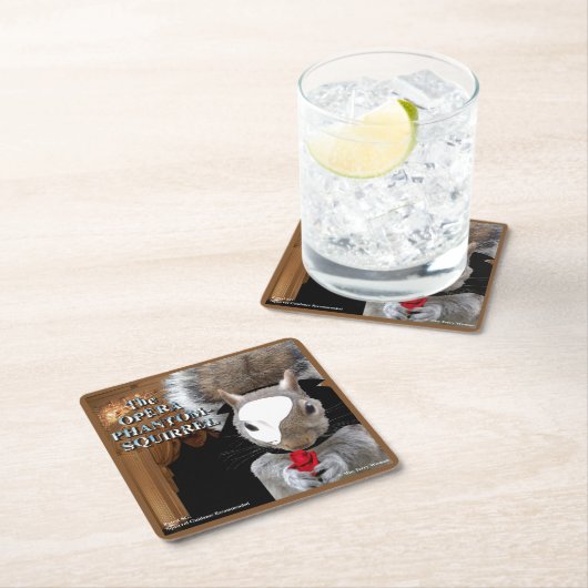 Das Opernkopfhörnchen Rechteckiger Pappuntersetzer (Vor Ort)