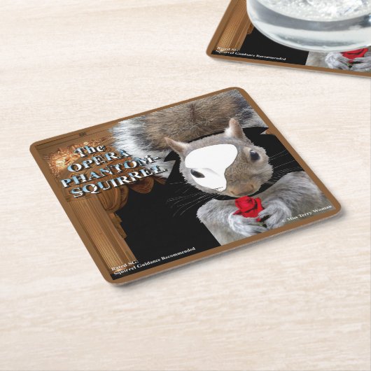 Das Opernkopfhörnchen Rechteckiger Pappuntersetzer (angewinkelt)