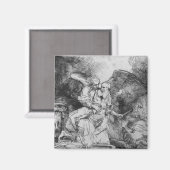 Das Opfer Abrahams, 1645 Magnet (Vorderseite/Rückseite)