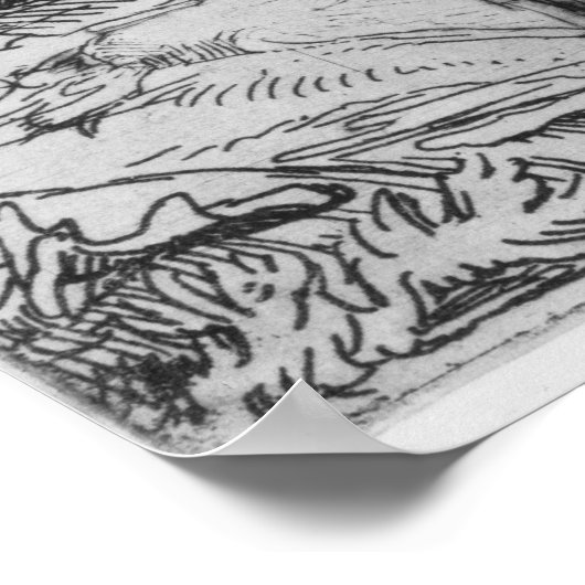 Das Opfer Abrahams, 1645 Poster (Ecke)