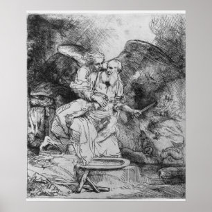 Das Opfer Abrahams, 1645 Poster