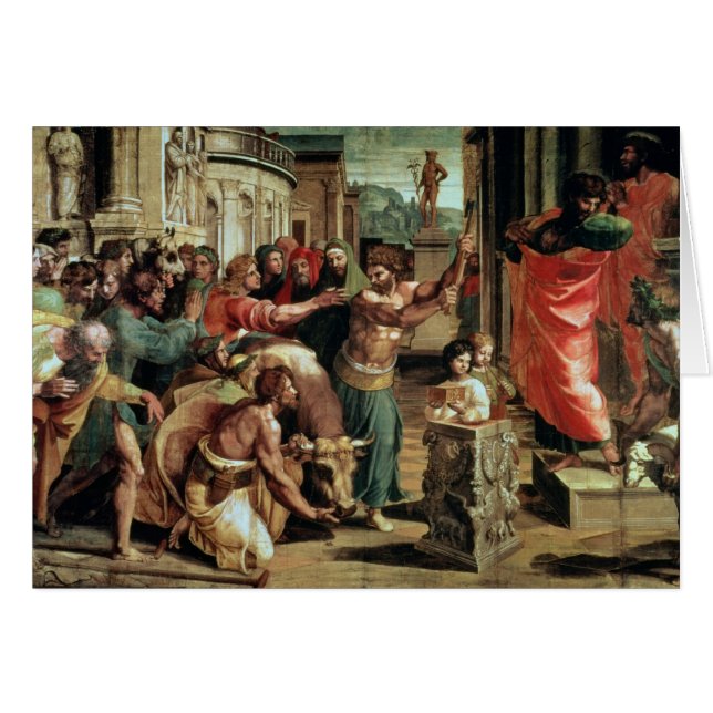 Das Opfer bei Lystra (Cartoon für das Sistine C (Vorderseite (Horizontal))