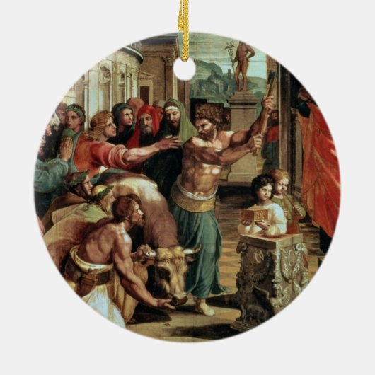 Das Opfer bei Lystra (Cartoon für das Sistine C Keramikornament (Hinten)