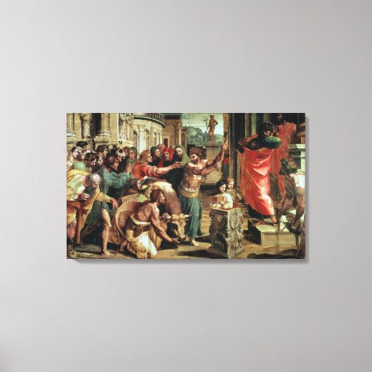 Das Opfer in Lystra (Cartoon für die Sieben C Leinwanddruck (Vorderseite)